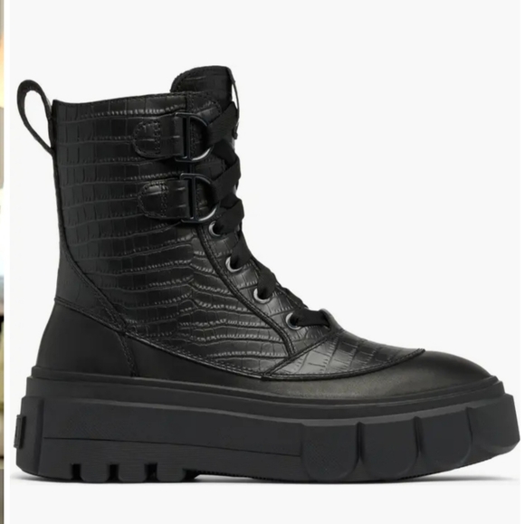 Women Sorel Caribou X Waterproof Leather Lace-Up Boot - Picture 2 of 5